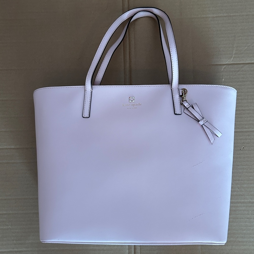 Kate Spade Blush Pink Tote with Bow Charm